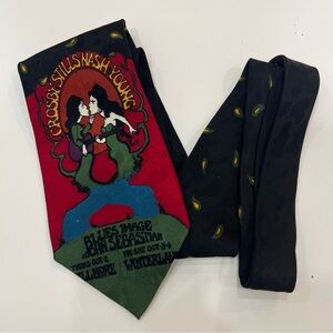 *The Fillmore Poster Ties‎ CSN & Y #194 Bill Graham 100% Silk Tie  HAND MADE